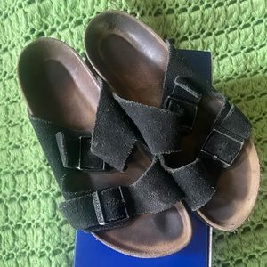 Arizona Birkenstock Black Suede Leather